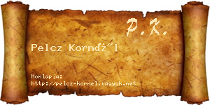 Pelcz Kornél névjegykártya